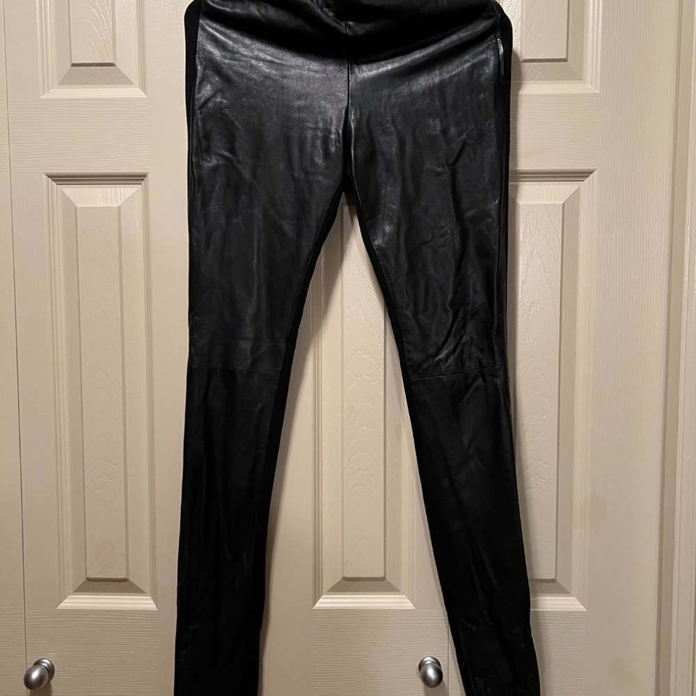 Danier Black Leather  Knit Leggings